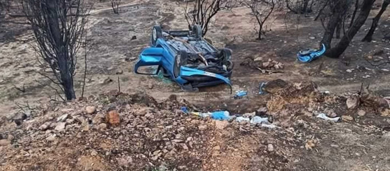 Τροχαίο ατύχημα κοντά στο σκοπευτήριο του Βύρωνα: «Ντελαπάρισε» ΙΧ - Τραυματίστηκε η οδηγός (φώτο)